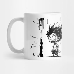 cartoon little Monster boy ink caracter Mug